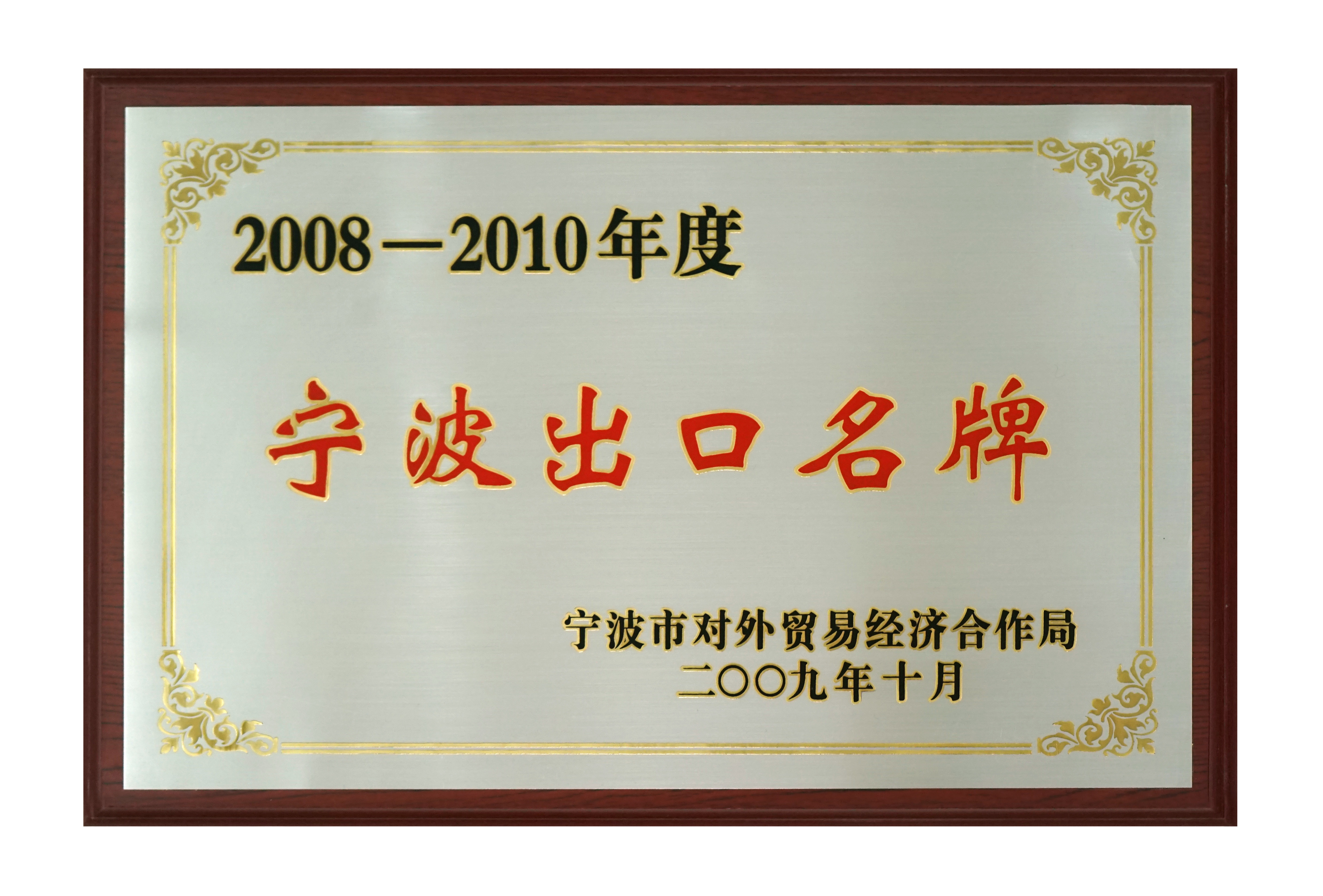 寧波出口名牌2008-2010